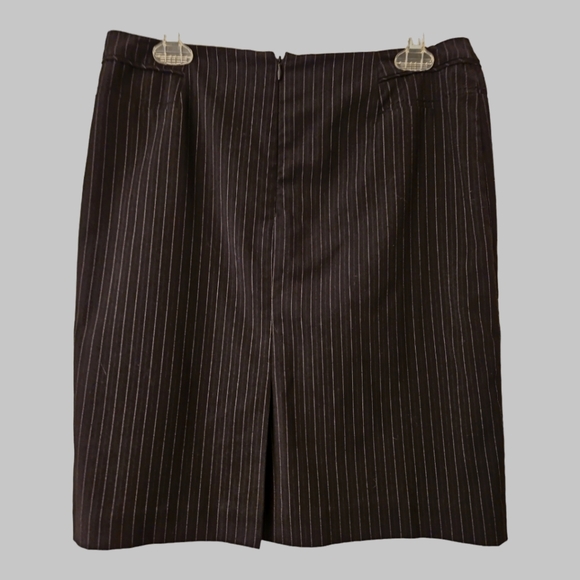 Worthington Pinstripe Black  Pencil Skirt; 6 Petite - Picture 2 of 4